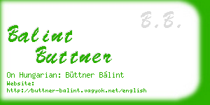 balint buttner business card
