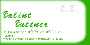 balint buttner business card